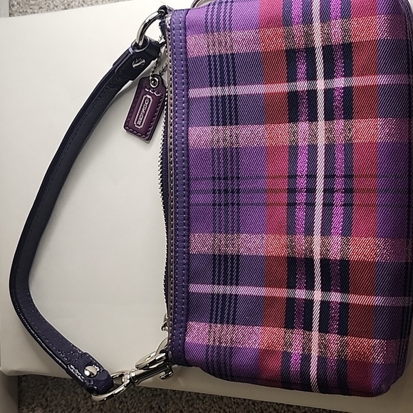 VINTAGE Coach Tartin Poppy Plaid Bag - Picture 4 of 6